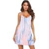 Ekouaer Women’s V Neck Sleeveless Nightgown(Dye Sea)