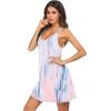 Ekouaer Women’s V Neck Sleeveless Nightgown(Dye Sea)