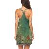 Ekouaer Women’s V Neck Sleeveless Nightgown(Green Flower)