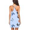 Ekouaer Women’s V Neck Sleeveless Nightgown(Light Blue Butterfly)