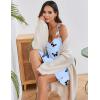 Ekouaer Women’s V Neck Sleeveless Nightgown(Light Blue Butterfly)