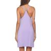 Ekouaer Women’s V Neck Sleeveless Nightgown(Lilac)