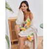 Ekouaer Women’s V Neck Sleeveless Nightgown(Plants and Flowers)