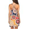 Ekouaer Women’s V Neck Sleeveless Nightgown(Yellow Circle)