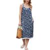 Ekouaer Nightgowns for Women Sleeveless Night Gown Victorian Sleep Shirt with Pockets Ladies Pjs Lace Trim Sleepwear S-XXL(Blue Yellow Flower)
