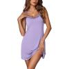 Ekouaer Womens Nightgown Pj Dress for Women Sleeveless U Neck Soft Chemise Sleepwear Cute S-XXL(Lilac)