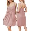 Ekouaer Maternity Nursing Gown and Robe Set Nursing 3 In 1 Labor Delivery Nightgowns for Hospital Breastfeeding Gowns Light Pink Medium