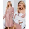 Ekouaer Maternity Nursing Gown and Robe Set Nursing 3 In 1 Labor Delivery Nightgowns for Hospital Breastfeeding Gowns Light Pink Medium