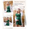 Ekouaer Nursing Nightgown 3 In 1 Maternity Nightgown Short Sleeve Nursing Gown Breasfeeding Sleepwear Delivery Dress(Deep Green)
