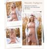 Ekouaer Nursing Nightgown 3 In 1 Maternity Nightgown Short Sleeve Nursing Gown Breasfeeding Sleepwear Delivery Dress(Light Pink)