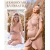 Ekouaer Nursing Nightgown 3 In 1 Maternity Nightgown Short Sleeve Nursing Gown Breasfeeding Sleepwear Delivery Dress(Light Pink)