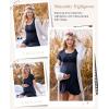 Ekouaer Nursing Nightgown 3 In 1 Maternity Nightgown Short Sleeve Nursing Gown Breasfeeding Sleepwear Delivery Dress(Navy Blue)