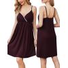 Ekouaer Nursing gown and Robe Set Delivery Nightgown Maternity Pajamas Hospital Pregnancy Clothes Dark Burgundy Large