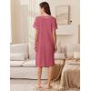 Ekouaer Women Zipper Robe Short Waffle Knit Bathrobe Lightweight Housecoat Soft Knee Length Loungewear with Pockets Purple Gray Red, M