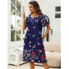 Ekouaer Women’s House Dress with Pockets Moomoo Dresses Short Sleeve Mumu Nightgown Lounge Dress Button Down Sleepwear(Colorful Butterfly)
