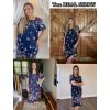 Ekouaer Women’s House Dress with Pockets Moomoo Dresses Short Sleeve Mumu Nightgown Lounge Dress Button Down Sleepwear(Colorful Butterfly)