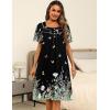 Ekouaer Women’s House Dress with Pockets Moomoo Dresses Short Sleeve Mumu Nightgown Lounge Dress Button Down Sleepwear(Floral Butterfly)