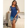 Ekouaer Women’s House Dress with Pockets Moomoo Dresses Short Sleeve Mumu Nightgown Lounge Dress Button Down Sleepwear(Mandola)