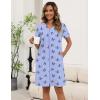 Ekouaer Zipper Robes for Women Short Knit Bathrobes Lightweight Knee Length Housecoat with Pockets Nightgown S-3XL(Blue Butterflies)