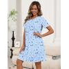 Ekouaer Zipper Robes for Women Short Knit Bathrobes Lightweight Knee Length Housecoat with Pockets Nightgown S-3XL(Blue Moon Star)