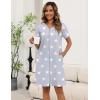 Ekouaer Zipper Robes for Women Short Knit Bathrobes Lightweight Knee Length Housecoat with Pockets Nightgown S-3XL(Grey Star)