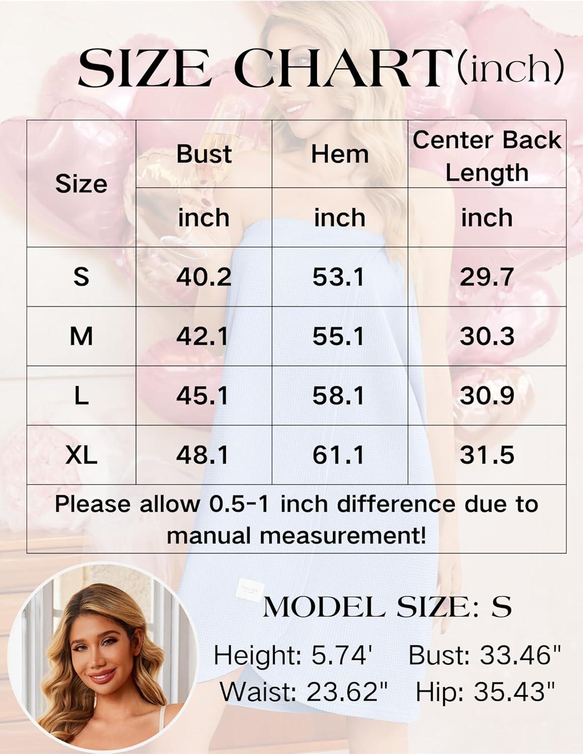 imageEkouaer Waffle Robes For Women Bath Wrap Lightweight Shower Wrap 2026 Knee Length Spa Robe with Adjustable Closure SXLSky Blue