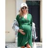 Ekouaer Maternity Robe Nursing Robes for Hospital Labor Delivery V Neck Pregnancy Bathrobe Womens Postpartum Nightgown(Ivy Green)