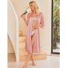 Ekouaer Satin Robes for Women Lace Trim Silk Robe 3/4 Sleeve Kimono Bathrobe Bride Bridesmaid Wedding Party Sleepwear S-XXL(Dusty Rose)