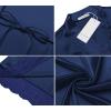 Ekouaer Satin Robes for Women Lace Trim Silk Robe 3/4 Sleeve Kimono Bathrobe Bride Bridesmaid Wedding Party Sleepwear S-XXL(Navy Blue)