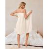 Ekouaer Waffle Robes For Women Bath Wrap Lightweight Shower Wrap 2026 Knee Length Spa Robe with Adjustable Closure S-XL(Beige)