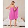 Ekouaer Waffle Robes For Women Bath Wrap Lightweight Shower Wrap 2026 Knee Length Spa Robe with Adjustable Closure S-XL(Hot Pink)