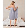 Ekouaer Waffle Robes For Women Bath Wrap Lightweight Shower Wrap 2026 Knee Length Spa Robe with Adjustable Closure S-XL(Light Gray)