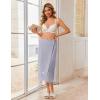 Ekouaer Waffle Robes For Women Bath Wrap Lightweight Shower Wrap 2026 Knee Length Spa Robe with Adjustable Closure S-XL(Light Gray)