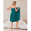Ekouaer Waffle Robes For Women Bath Wrap Lightweight Shower Wrap 2026 Knee Length Spa Robe with Adjustable Closure S-XL(Peacock)