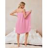Ekouaer Waffle Robes For Women Bath Wrap Lightweight Shower Wrap 2026 Knee Length Spa Robe with Adjustable Closure S-XL(Pink)