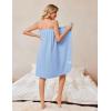 Ekouaer Waffle Robes For Women Bath Wrap Lightweight Shower Wrap 2026 Knee Length Spa Robe with Adjustable Closure S-XL(Sky Blue)