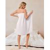 Ekouaer Waffle Robes For Women Bath Wrap Lightweight Shower Wrap 2026 Knee Length Spa Robe with Adjustable Closure S-XL(White)