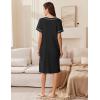 Ekouaer Women Zipper Robe Short Waffle Knit Bathrobe Lightweight Housecoat Soft Knee Length Loungewear with Pockets Black, XL