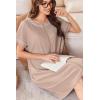 Ekouaer Women Zipper Robe Short Waffle Knit Bathrobe Lightweight Housecoat Soft Knee Length Loungewear with Pockets Khaki, S