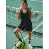 Ekouaer Rompers for Women Summer Casual Sleeveless Spaghetti Strap Shorts Overalls Jumpsuits Beach Outfits with Pockets(Black)