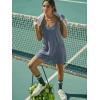 Ekouaer Rompers for Women Summer Casual Sleeveless Spaghetti Strap Shorts Overalls Jumpsuits Beach Outfits with Pockets(Blue Grey)