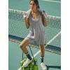 Ekouaer Rompers for Women Summer Casual Sleeveless Spaghetti Strap Shorts Overalls Jumpsuits Beach Outfits with Pockets(Light Gray)
