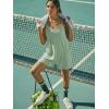 Ekouaer Rompers for Women Summer Casual Sleeveless Spaghetti Strap Shorts Overalls Jumpsuits Beach Outfits with Pockets(Light Green)