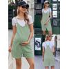 Ekouaer Rompers for Women Summer Casual Sleeveless Spaghetti Strap Shorts Overalls Jumpsuits Beach Outfits with Pockets(Light Green)