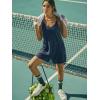 Ekouaer Rompers for Women Summer Casual Sleeveless Spaghetti Strap Shorts Overalls Jumpsuits Beach Outfits with Pockets(Navy Blue)