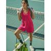 Ekouaer Rompers for Women Summer Casual Sleeveless Spaghetti Strap Shorts Overalls Jumpsuits Beach Outfits with Pockets(Rose)