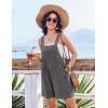 Ekouaer Womens Overalls Summer Rompers Sleeveless Short Jumpsuits Casual Beach Vacation Outfits with Pockets(Grey)