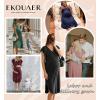 Ekouaer Labor and Delivery Gown 3 in 1 Nursing/Hospital/Breastfeeding/Maternity Flying Short Sleeve Nightgown with Button(Mauve Heart)