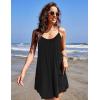 Ekouaer Nightgowns for Women Spaghetti Strap Sleepwear Sleeveless Sleep Dress with Pockets(Black)