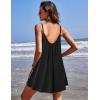 Ekouaer Nightgowns for Women Spaghetti Strap Sleepwear Sleeveless Sleep Dress with Pockets(Black)